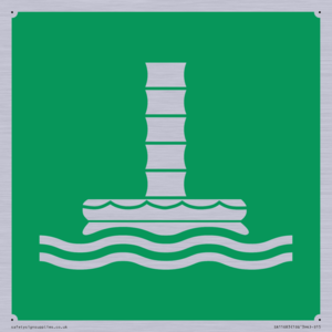 E055 safe condition marine evacuation chute